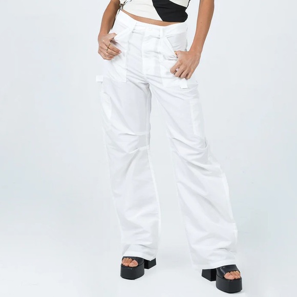 Lioness Miami Vice Swish Pant Street Style Cargo Pant - Ghost White - Picture 5 of 13
